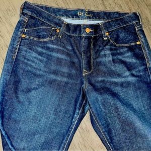 Old Navy The Flirt Jeans Size 12 Regular Bootcut Dark Blue Stretchy Denim Plus